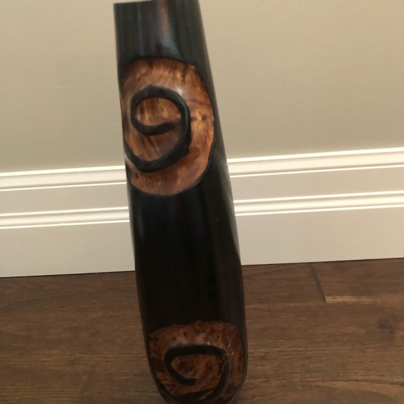 3 Jamaican Mango Wood Vases - Picture 4 of 4